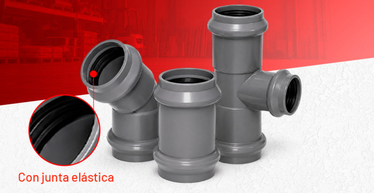 Conexiones PVC K10 con junta elástica para redes de agua. Nueva línea de accesorios hidráulicos comercializada por Armat.